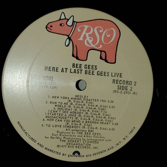 1977 Here at Last BEE GEES Live LP Double Album Record Vinyl - Picture 10 of 16